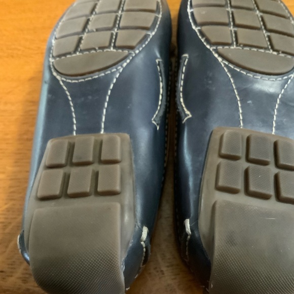 Navy leather driver loafers - Picture 5 of 5